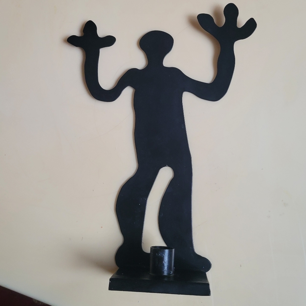 Vintage IKEA Metal Candle Holder By Anna Efverlund 1993 Shadow Sconce
